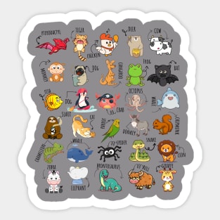 Cute animal t-shirt Sticker